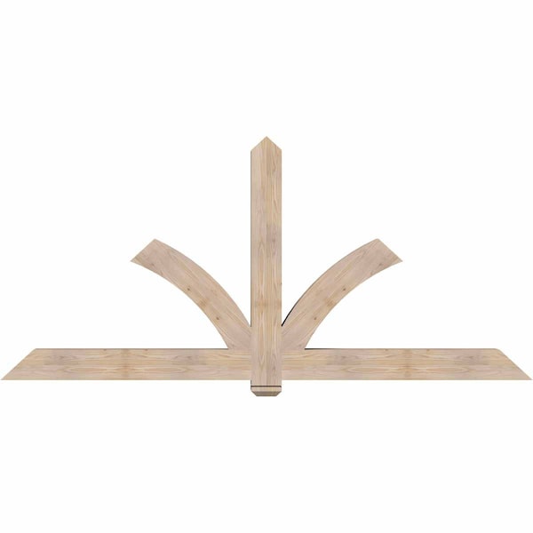 Ekena Millwork Redmond Smooth Timber Gable Bracket, Douglas Fir, 96"W x 44"H x 5 1/2"D x 5 1/2"F, 11/12 Pitch GBW096X44X0606RED00SDF - main